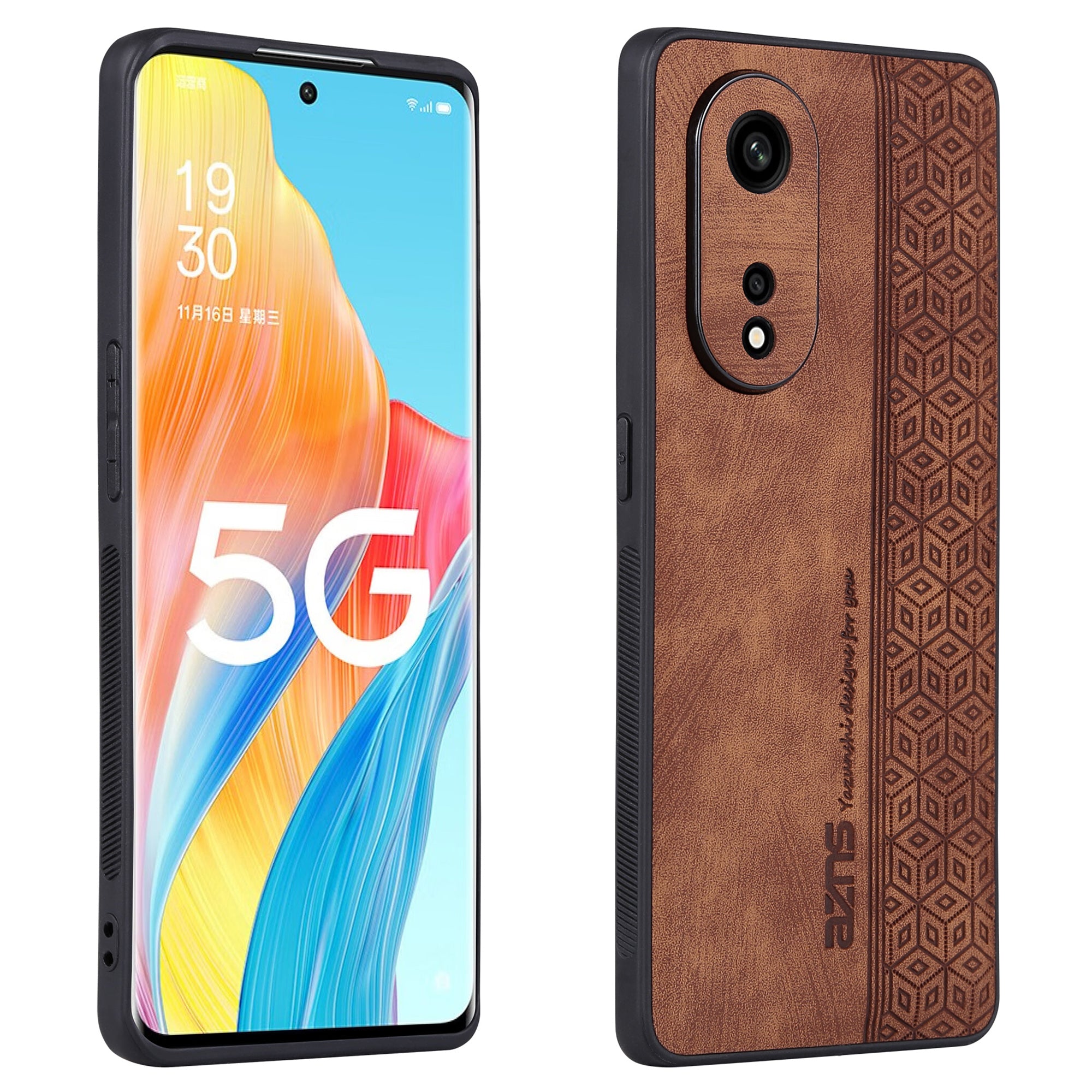 AZNS For Oppo A1 Pro 5G Reno8 T 5G Bump Proof Imprinted Pattern Phone Case PU Leather Coated TPU Cover AZNS For Oppo A1 Pro 5G Reno8 T 5G Bump Proof Imprinted Pattern Phone Case PU Leather Coated TPU Cover